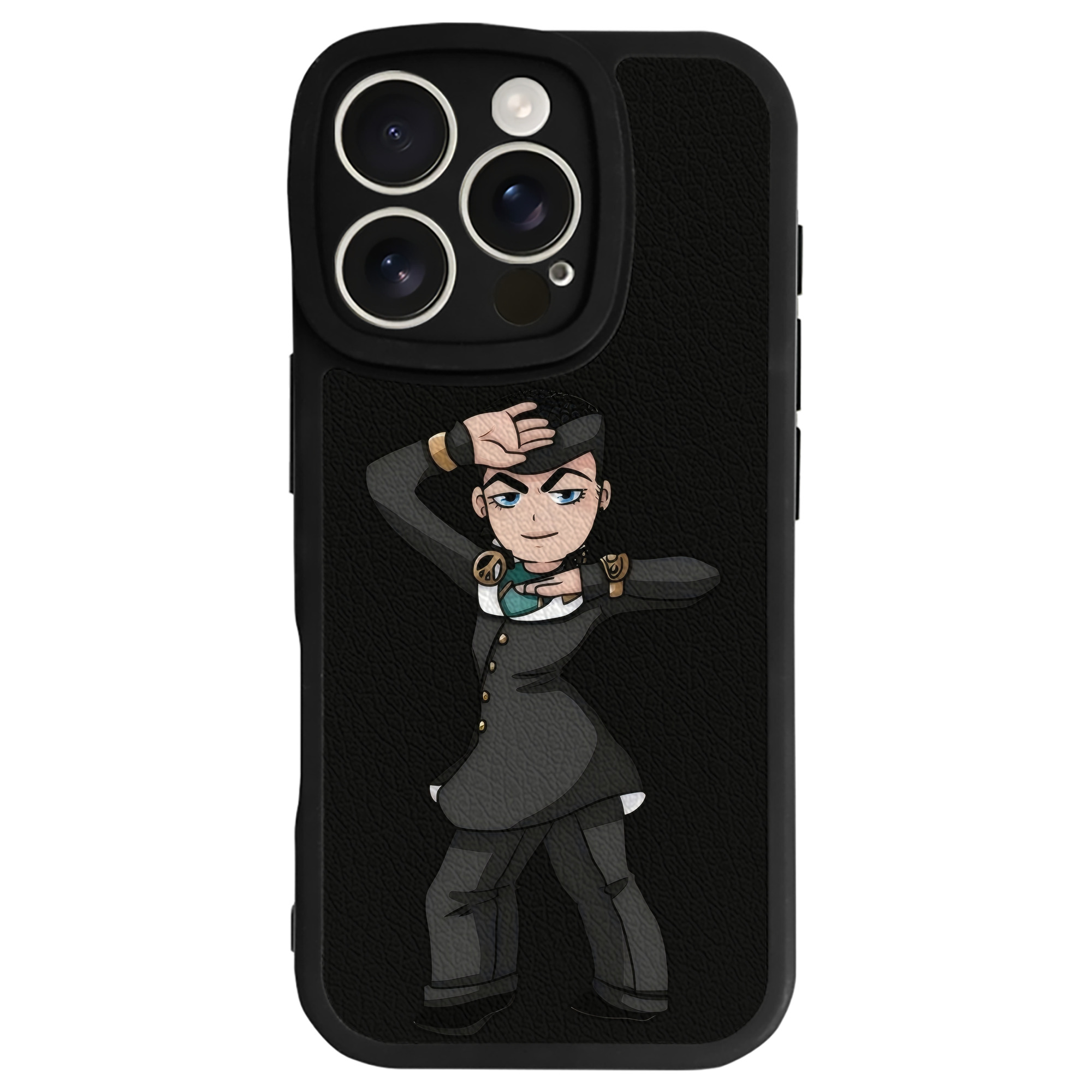 （画像用） ジョジョの奇妙な冒険 ひがしかた じょうすけ JoJo's Bizarre Adventure Higashikata Josuke 【iPhone 16シリーズ対応】シリコンスマホケース（レザー調） 材質：シリコン